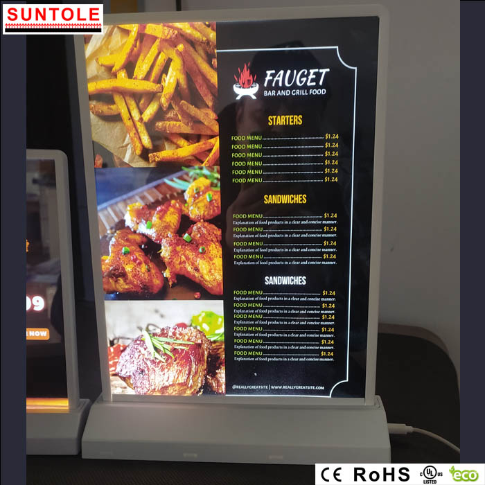 Table-top Portable Double-faced LED Menu Board